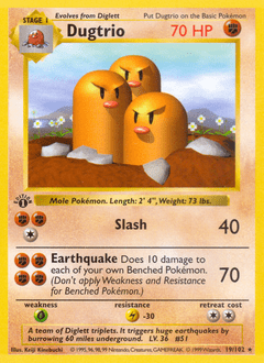 Dugtrio #19 from Base