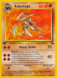 Kabutops #24 from Fossil