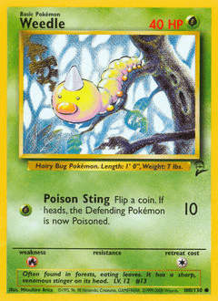 Weedle #100 from Base Set 2