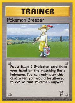 Pokémon Breeder #105 from Base Set 2