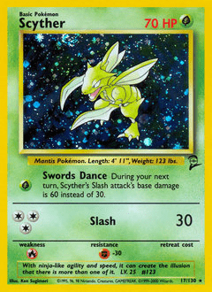 Scyther #17 from Base Set 2