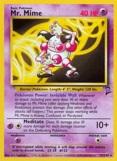 Mr. Mime #27 from Base Set 2