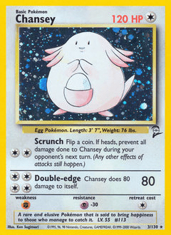 Chansey #3 from Base Set 2
