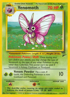 Venomoth #31 from Base Set 2