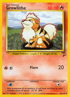 Growlithe #42 from Base Set 2