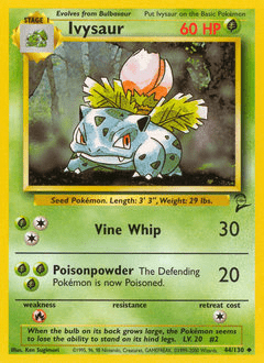 Ivysaur #44 from Base Set 2