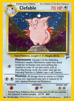 Clefable #5 from Base Set 2