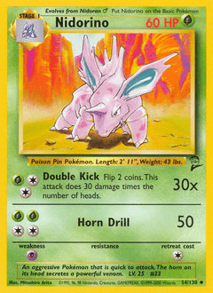 Nidorino #54 from Base Set 2