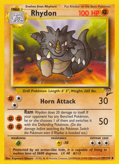 Rhydon #59 from Base Set 2