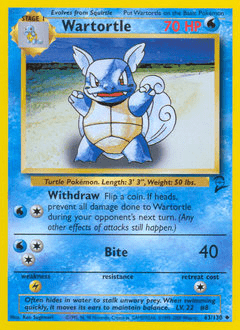 Wartortle #63 from Base Set 2