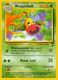 Weepinbell #64 from Base Set 2