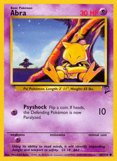Abra #65 from Base Set 2