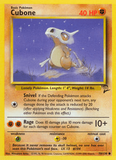 Cubone #70 from Base Set 2