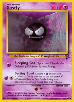 Gastly #75 from Base Set 2