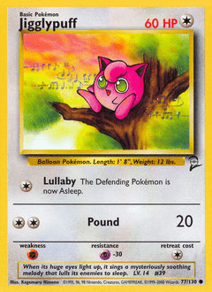 Jigglypuff #77 from Base Set 2
