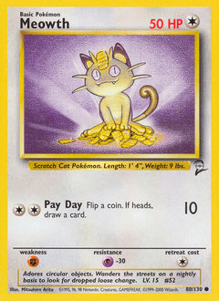 Meowth #80 from Base Set 2