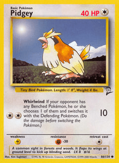 Pidgey #86 from Base Set 2