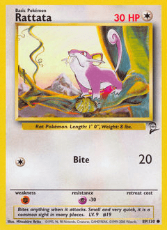 Rattata #89 from Base Set 2