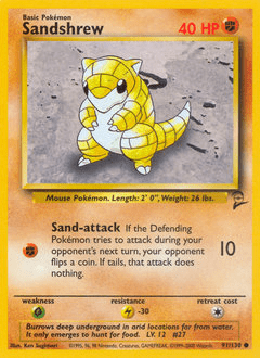 Sandshrew #91 from Base Set 2