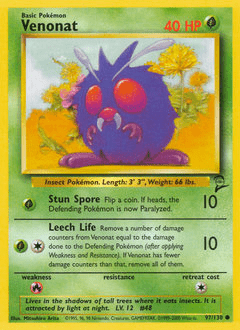 Venonat #97 from Base Set 2
