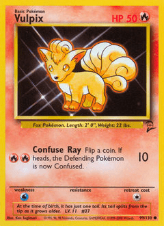Vulpix #99 from Base Set 2