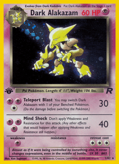 Dark Alakazam #1 from Team Rocket
