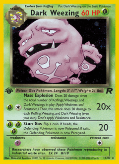 Dark Weezing #14 from Team Rocket
