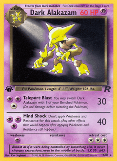 Dark Alakazam #18 from Team Rocket