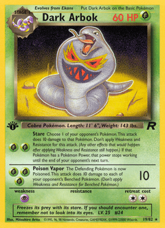 Dark Arbok #19 from Team Rocket
