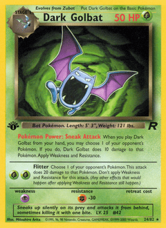 Dark Golbat #24 from Team Rocket