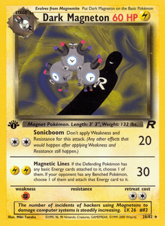 Dark Magneton #28 from Team Rocket
