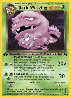 Dark Weezing #31 from Team Rocket