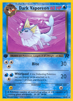 Dark Vaporeon #45 from Team Rocket