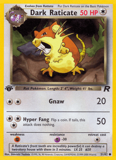 Dark Raticate #51 from Team Rocket