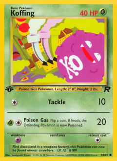 Koffing #58 from Team Rocket
