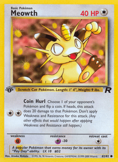 Meowth #62 from Team Rocket