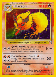 Flareon #10 from Legendary Collection