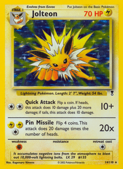 Jolteon #14 from Legendary Collection