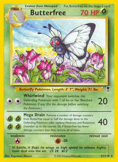 Butterfree #21 from Legendary Collection