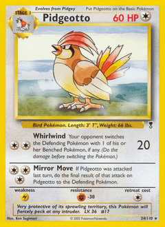 Pidgeotto #34 from Legendary Collection
