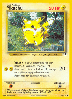 Pikachu #86 from Legendary Collection