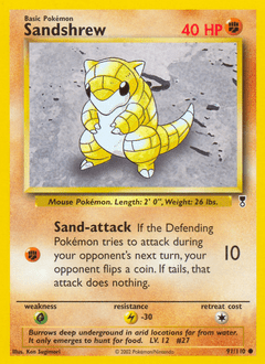 Sandshrew #91 from Legendary Collection