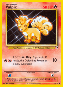 Vulpix #98 from Legendary Collection