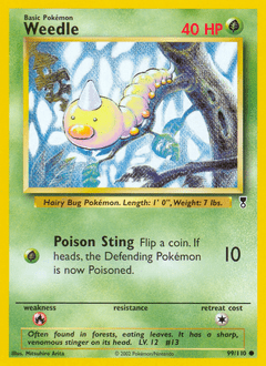 Weedle #99 from Legendary Collection