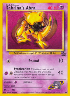 Sabrina's Abra #19 from Wizards Black Star Promos