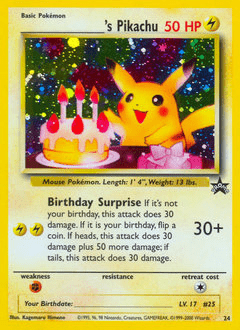 ___________'s Pikachu #24 from Wizards Black Star Promos