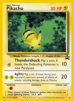 Pikachu #27 from Wizards Black Star Promos