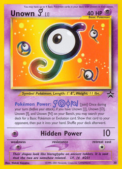 Unown [J] #38 from Wizards Black Star Promos