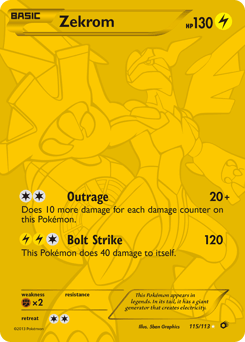 Zekrom #115 from Legendary Treasures