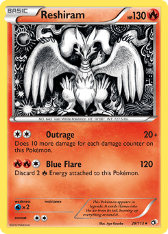 Reshiram #28 from Legendary Treasures